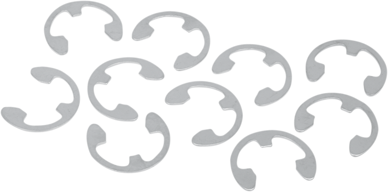 DRAG SPECIALTIES Replacement Rear Axle 3/64" Retainer Nut Clip - Chrome - 10-Pack