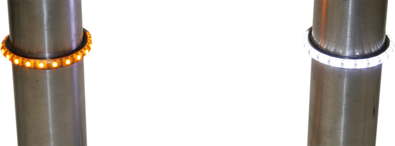 CUSTOM DYNAMICS LED TruWRAPZ™ Auxiliary Front Fork Turn Signals - 56 mm - Amber/White