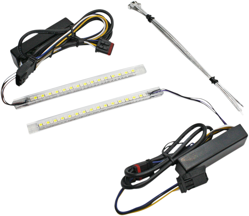 External Batwing Led Light CUSTOM DYNAMICS Batwing Vent Insert LED Light Kit - White/Amber ...
