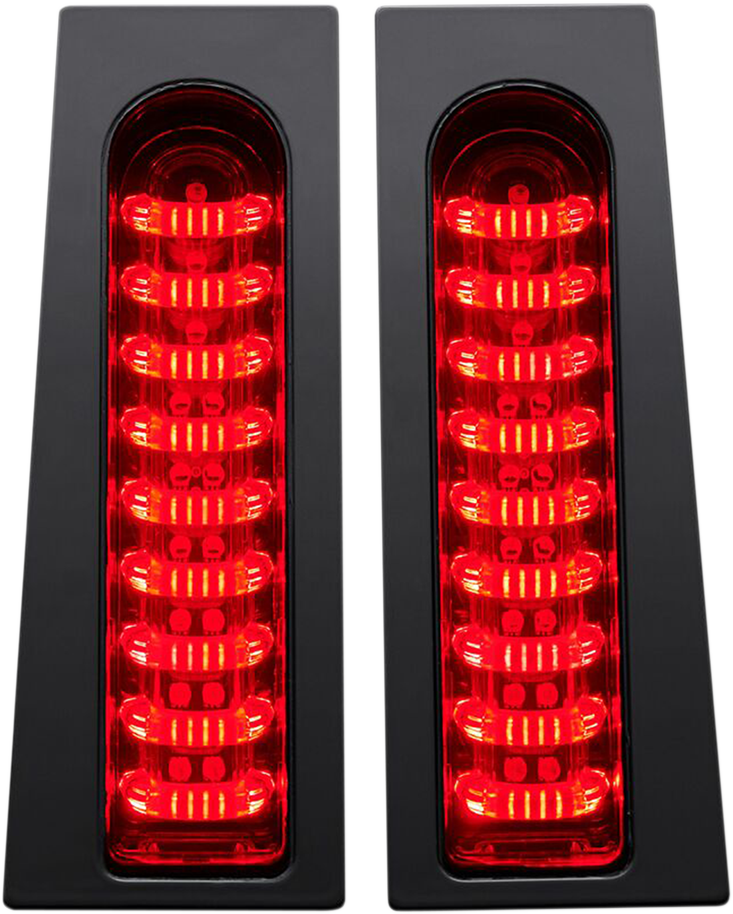 CUSTOM DYNAMICS ProBEAM® Fillerz® Saddlebag LED Lights - Red - Gloss Black