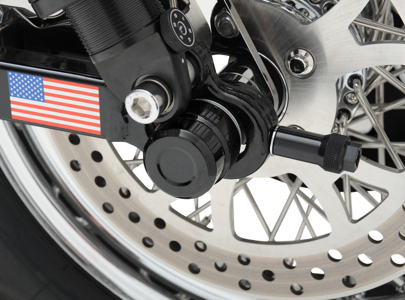 DRAG SPECIALTIES Billet Rear Axle Cover / Cap Kit - Semi Gloss Black