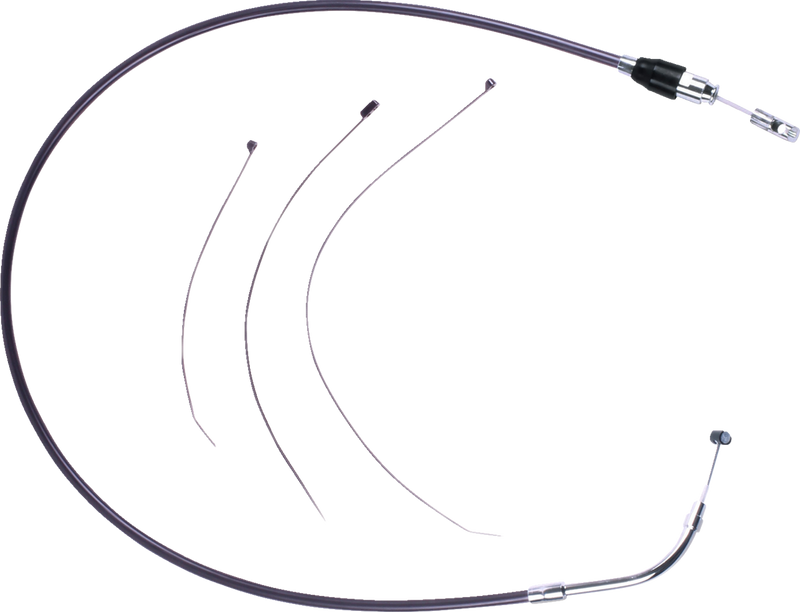 DRAG SPECIALTIES Quick Connect Clutch Cable - Upper - 39-1/4" - Black/Chrome - FLTRX '23-'24