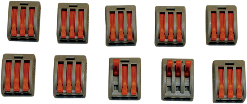 CUSTOM DYNAMICS Wiring Cage Clamps 3-Spot - 10-Pack