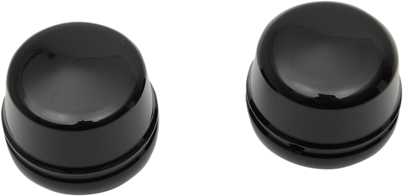 DRAG SPECIALTIES Die-cast Front Axle Caps - Black - '00-'07 FLT