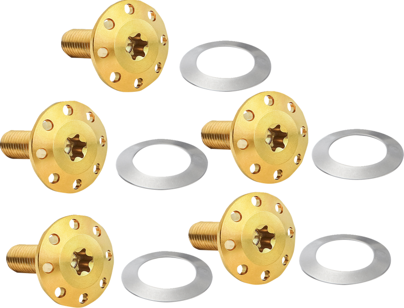 ARLEN NESS Bolt Kit - Holeshot Front Floating Brake Rotor - Spoke Mount - Gold - 5 Pack