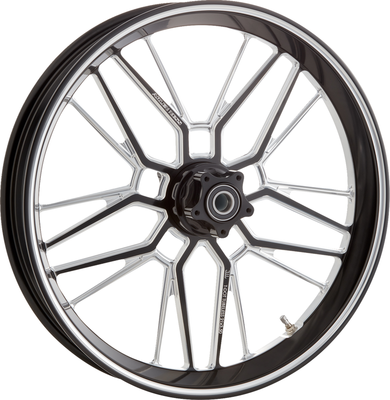 Split Spoke Forged Wheel - Black Anodized Contrast Cut - 21x3.5
