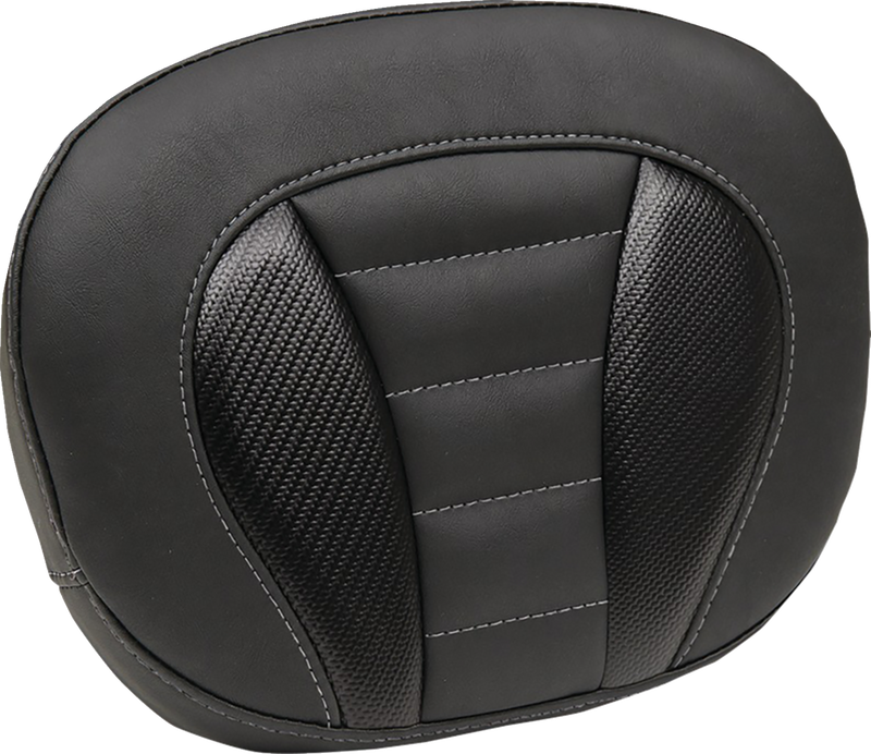 MUSTANG Deluxe Sissy Bar Pad - Black w/ Gunmetal Stitch - Touring