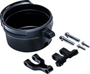 PERFORMANCE MACHINE (PM) Gauge Relocation Kit - Round - Black Ops? 0208-2192-SMB