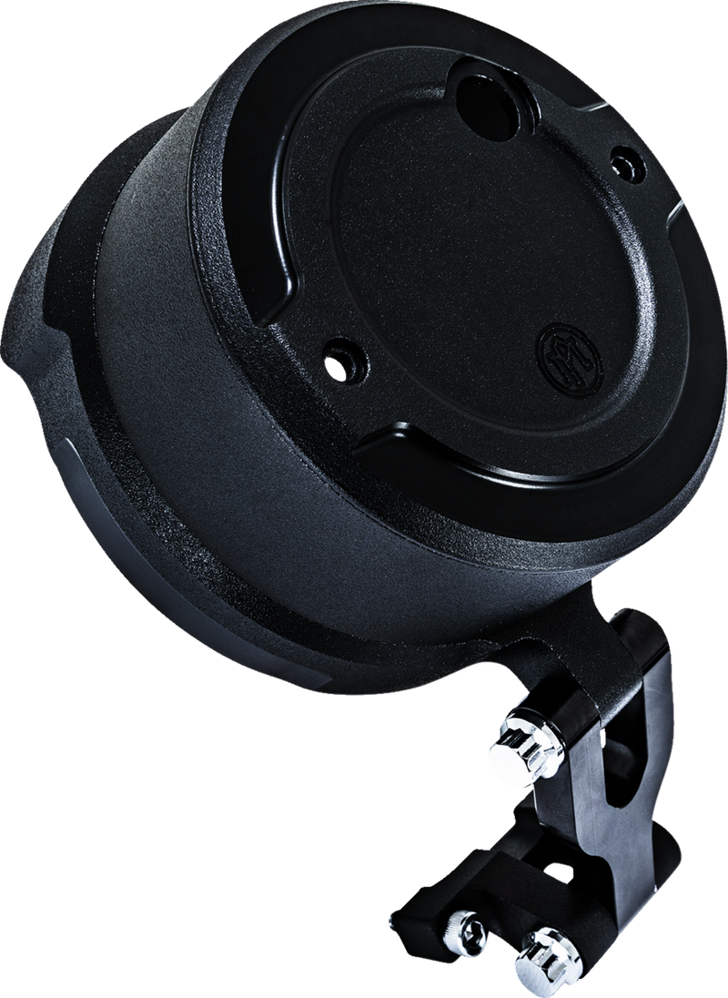PERFORMANCE MACHINE (PM) Gauge Relocation Kit - Round - Black Ops? 0208-2192-SMB