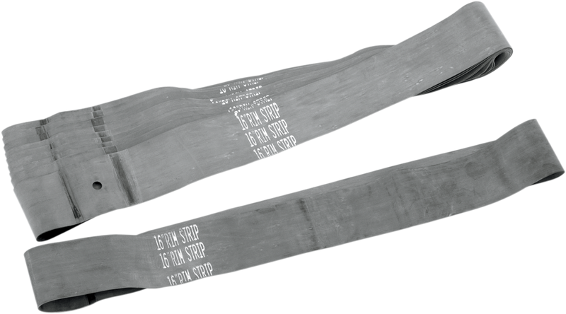 DRAG SPECIALTIES Heavy Duty Rubber Rim Strip - 16" x 2.25" - Center Valve Hole - 10 Pack