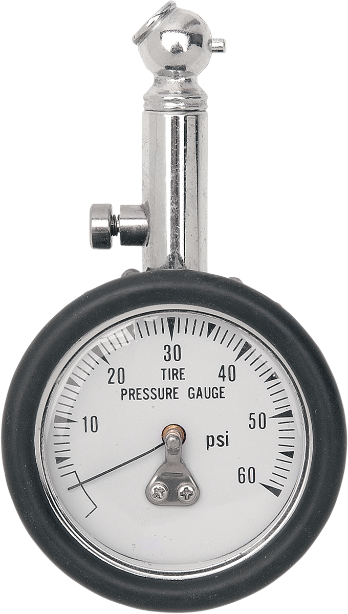 DRAG SPECIALTIES Tire Pressure Air Gauge - 0-60PSI - 45 Degrees