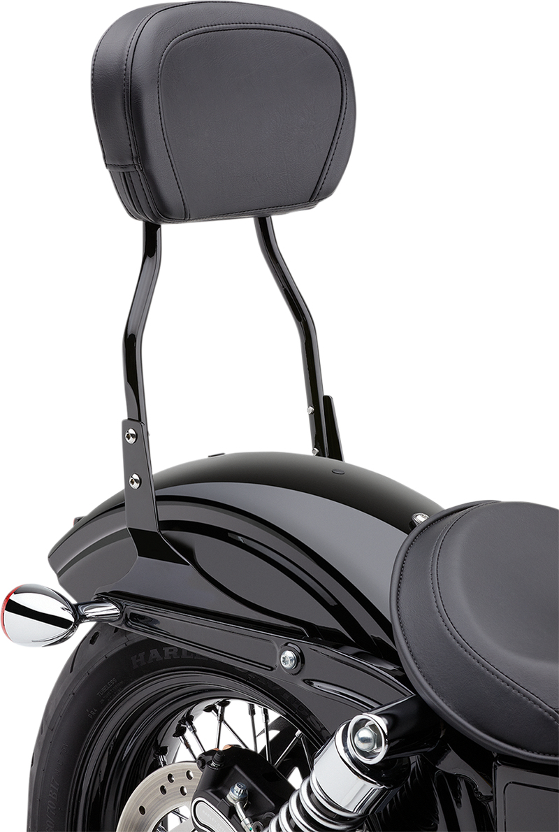 COBRA Round Sissy Bar - Short - Black - Dyna