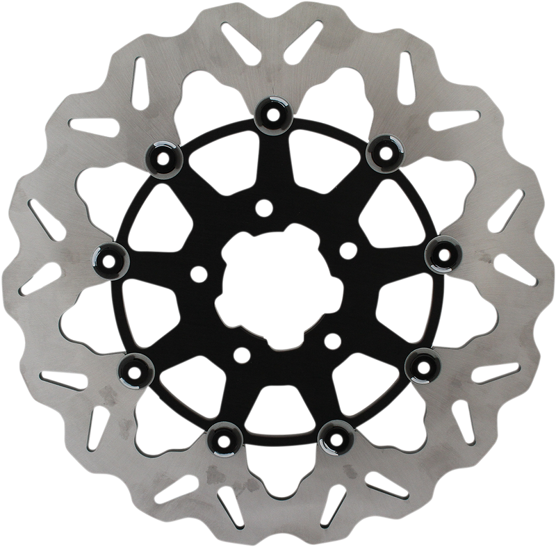 GBRAKES Wave? Brake Rotor - Black Carrier DF680CW-B