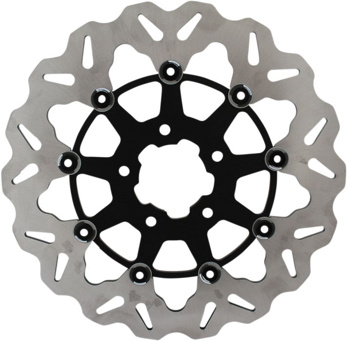 GBRAKES Wave? Brake Rotor - Black Carrier DF680CW-B