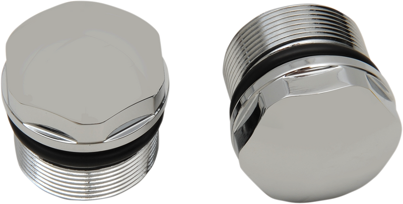 DRAG SPECIALTIES Replacement Front Fork Tube Caps - Chrome - 39 mm