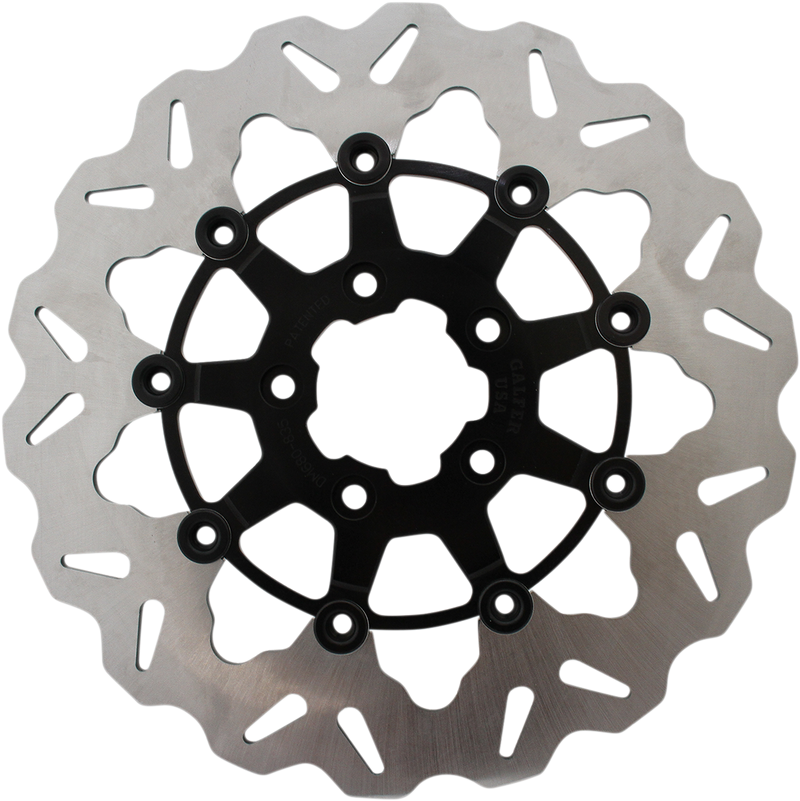 GBRAKES Wave? Brake Rotor - Front - Black Carrier DF835CW-B