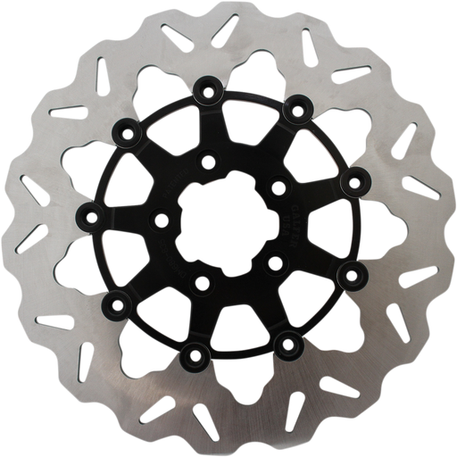GBRAKES Wave? Brake Rotor - Front - Black Carrier DF835CW-B