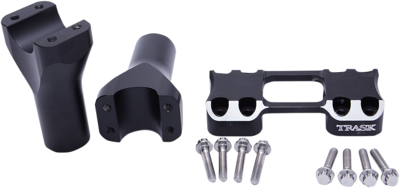 TRASK Risers - Assault - 4" x 1-1/4" - Black
