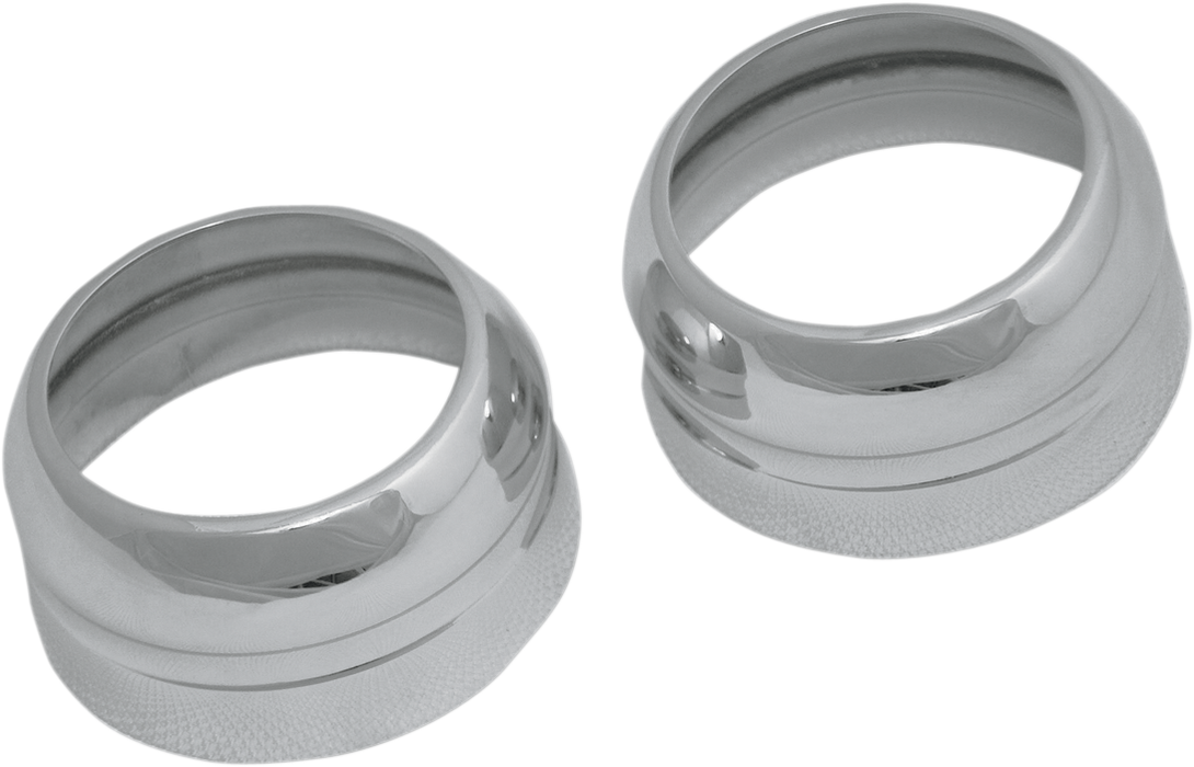 DRAG SPECIALTIES Aluminum Front Fork Boot Covers / Caps - Chrome - 49 mm