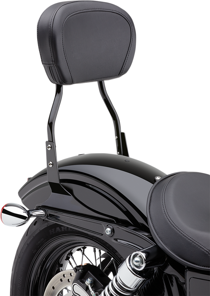 COBRA Round Sissy Bar - Standard - Black - Dyna