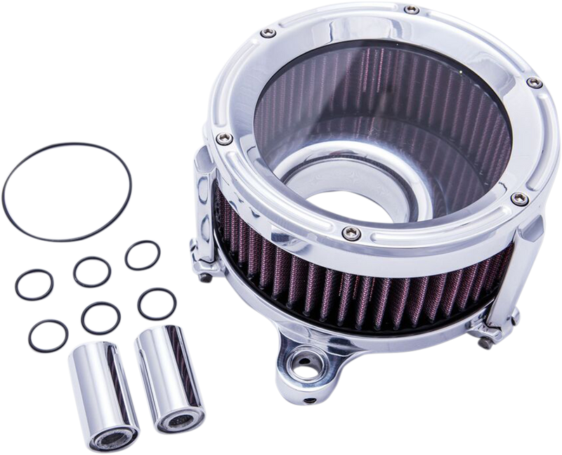 TRASK Assault Charge High-Flow Air Cleaner - Chrome