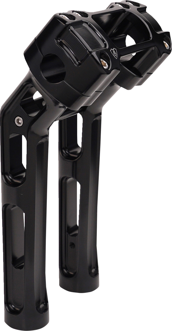 ARLEN NESS Method Kickback Handlebar Riser - Softail Gauge Cut-Out - 10" - Black 520-053