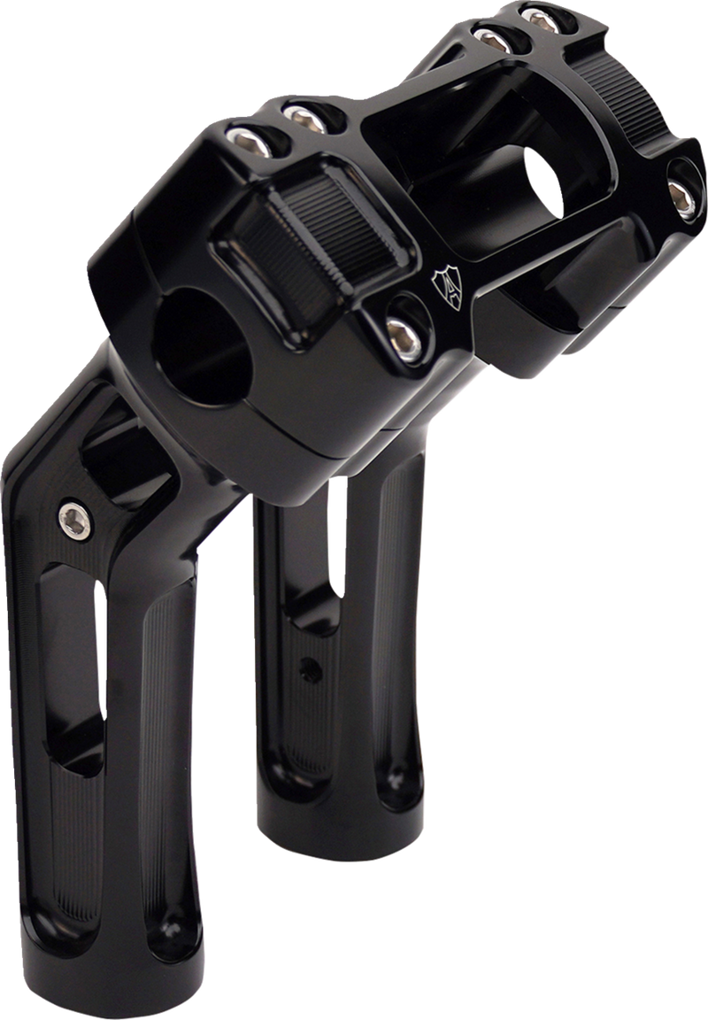 ARLEN NESS Method Kickback Handlebar Riser - Softail Gauge Cut-Out - 7" - Matte Black