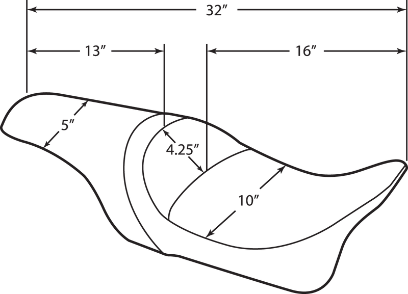 DRAG SPECIALTIES Predator Seat - Smooth - Touring '99-'07