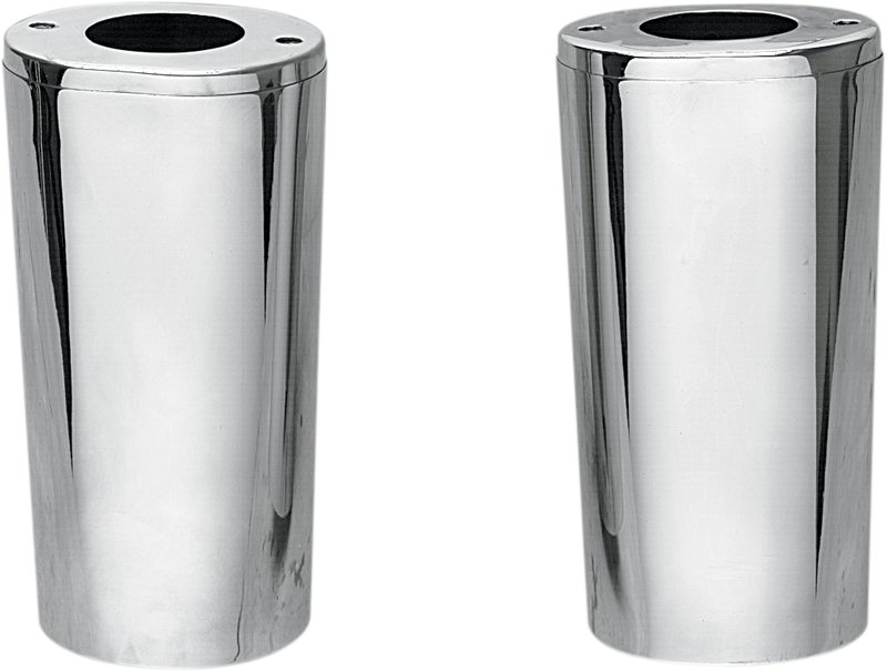 DRAG SPECIALTIES Replacement Fork Slider Covers - Chrome - Extended +4" (10.5")