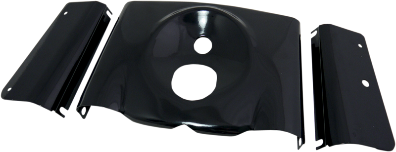 DRAG SPECIALTIES Replacement Smooth 3-Piece Fork Tin Set - Gloss Black - '86-'17 FLST