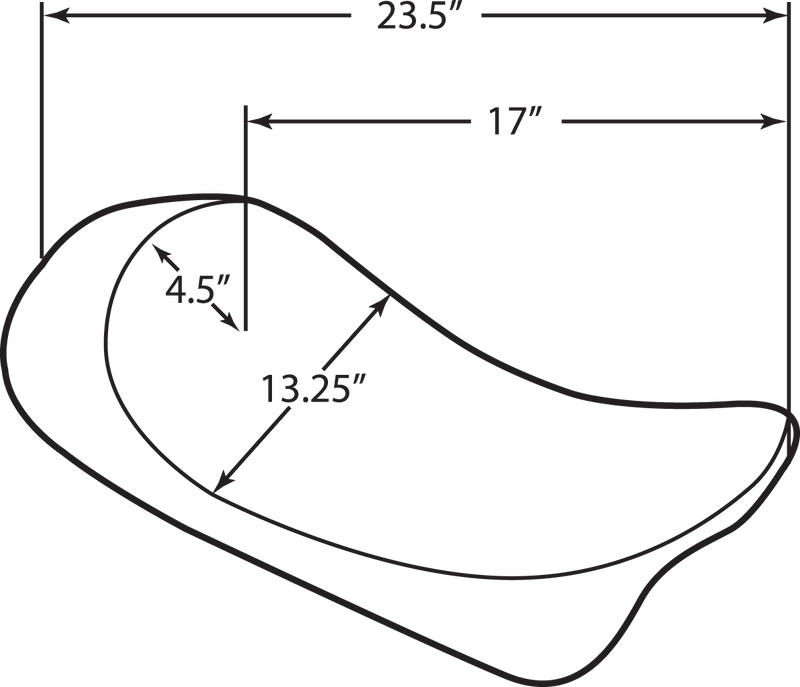 DRAG SPECIALTIES EZ-ON Mount Low-Profile Solo Seat - Faux Suede - Diamond - Touring '08-'23