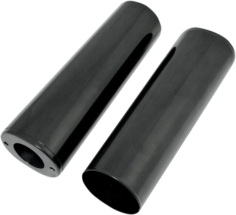 DRAG SPECIALTIES Replacement Fork Slider Covers - Black - Extended +4" (10.5")