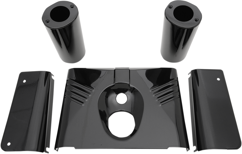 DRAG SPECIALTIES Replacement Ribbed 5-Piece Fork Tin Set - Gloss Black - '86-'17 FLST