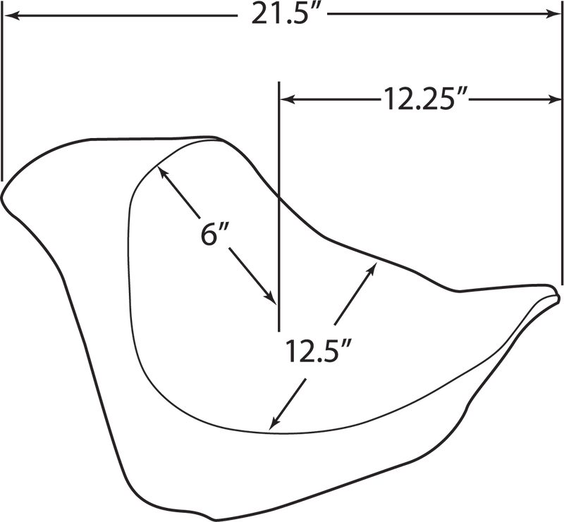 Drag Specialties EZ-Solo Seat - Scorpion Stitch with Silver Thread - Softail '18-'22