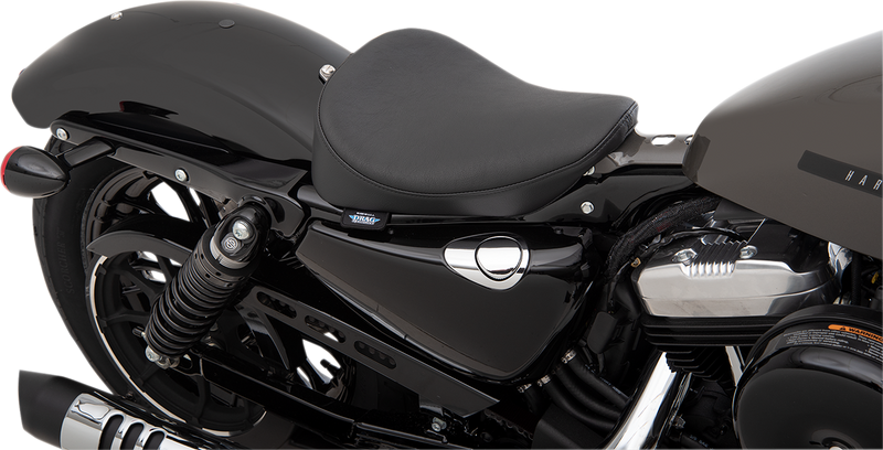 DRAG SPECIALTIES Bobber Style Smooth Solo Vinyl Seat - Black - Sportster '10-'22