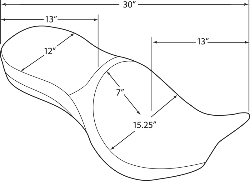 DRAG SPECIALTIES Ez Glide II™ Backrest Compatible Low-Profile Touring Seat - Pillow - Vegas '03-'17