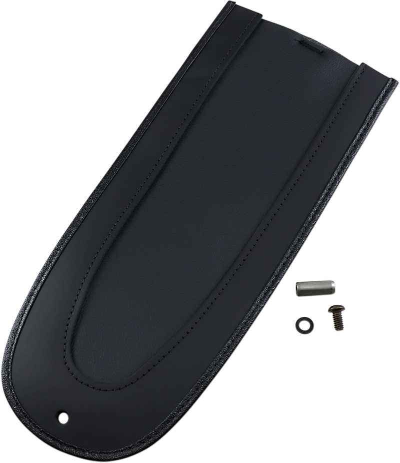 DRAG SPECIALTIES Fender Bib Smooth Vinyl Center - Black - 13-1/4" - FX/FL '00-'10