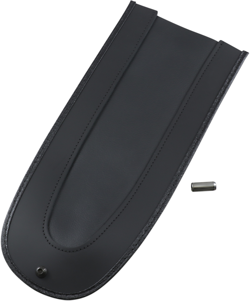 DRAG SPECIALTIES Fender Bib Smooth Vinyl Center - Black - 14" - FX/FL '18-'21