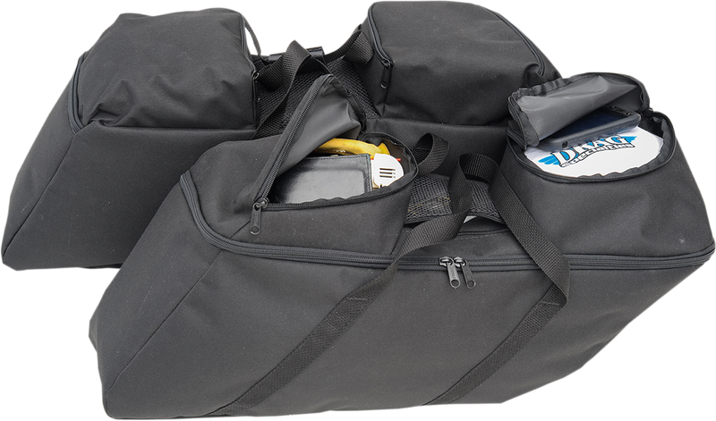 DRAG SPECIALTIES Black Saddlebag Organizers / Liners - FL '14-'22