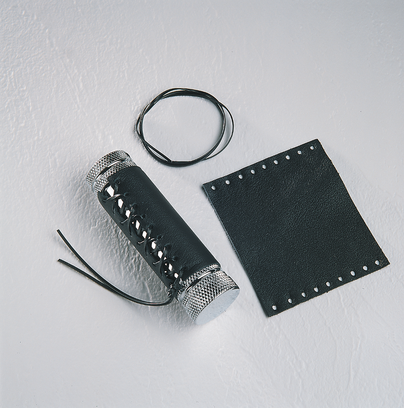 DRAG SPECIALTIES Universal Lace Up Grip Covers - Black - Twist Leather