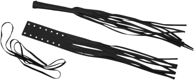 DRAG SPECIALTIES Universal Cruiser Style Hand Lever Covers - Black - 12" Fringed Leather