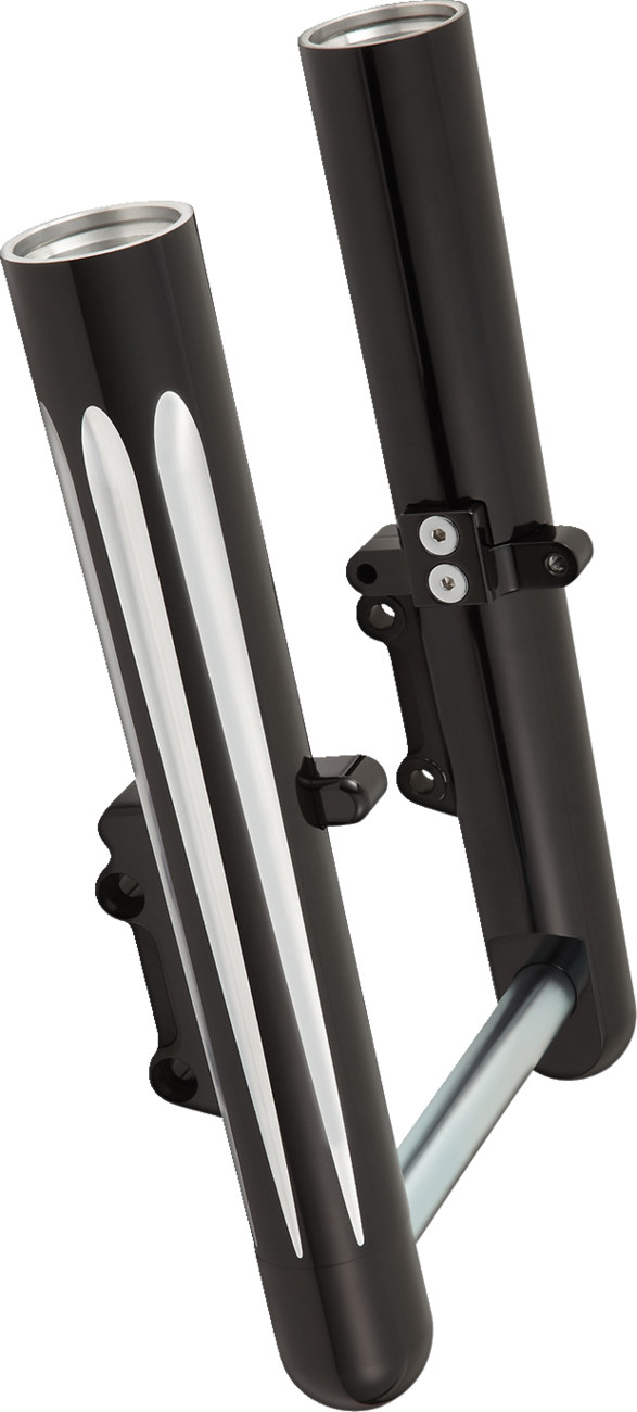 ARLEN NESS Dual Disc Hot Legs Fork Legs - Black Anodized - Deep Cut - '24 FLH/FLT