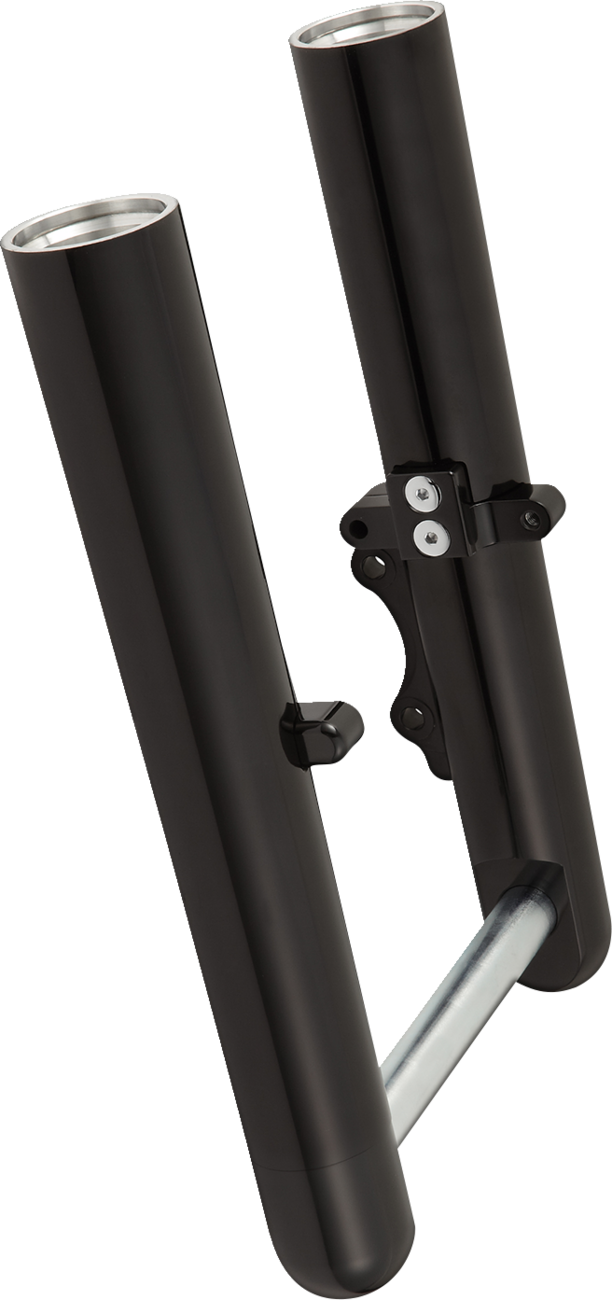 ARLEN NESS Custom Single Disc Hot Legs Fork Legs - Black Anodized - Smooth - '24 FLH/FLT