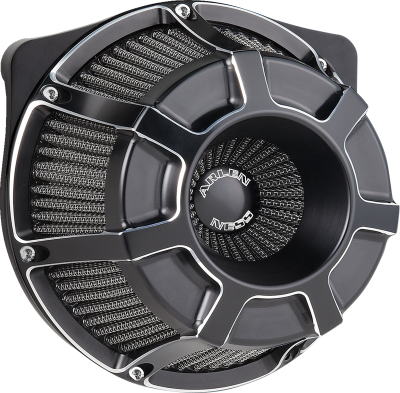 ARLEN NESS Inverted Series Air Cleaner Kit - Beveled - Black 600-225