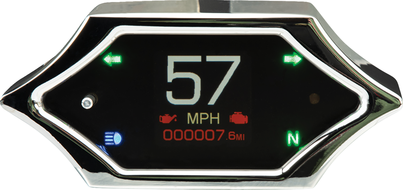 DAKOTA DIGITAL Universal Handle Bar Mount Speedometer - With Signals ...