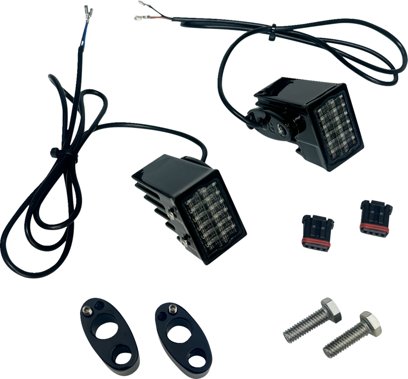 CUSTOM DYNAMICS Turn Signal - Red LED - Smoke Lens