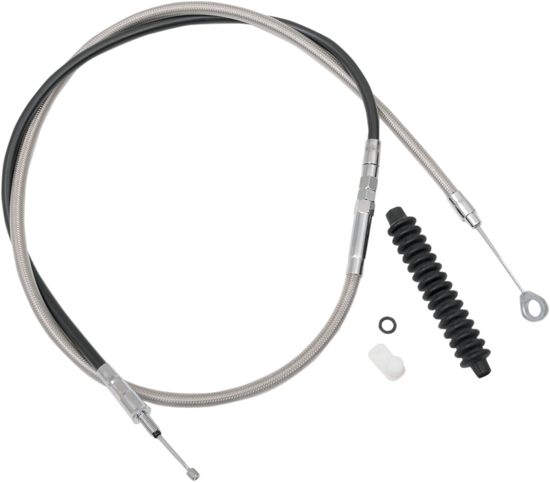 DRAG SPECIALTIES High-Efficiency Braided Stainless Steel Clutch Cable - Standard Full Length - FLHR '21-'24
