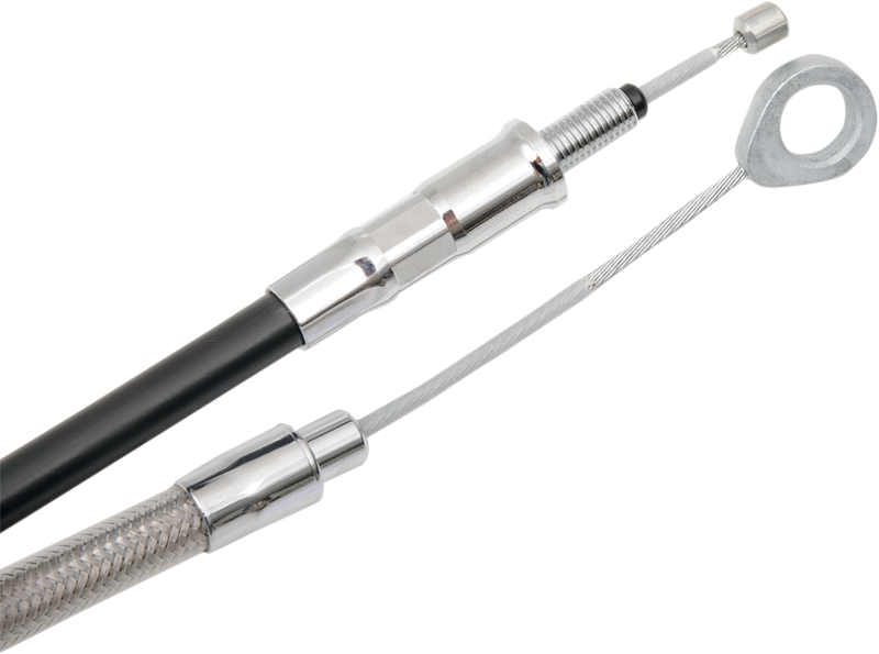 DRAG SPECIALTIES High-Efficiency Braided Stainless Steel Clutch Cable - Standard Full Length - FLHR '21-'24