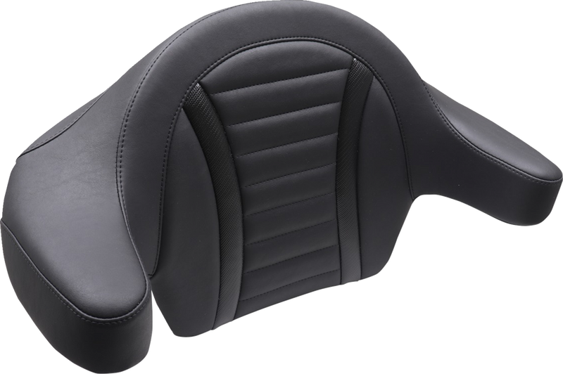 MUSTANG Deluxe Extended Arm Wrap-Around Backrest - Black - Touring '23-'24