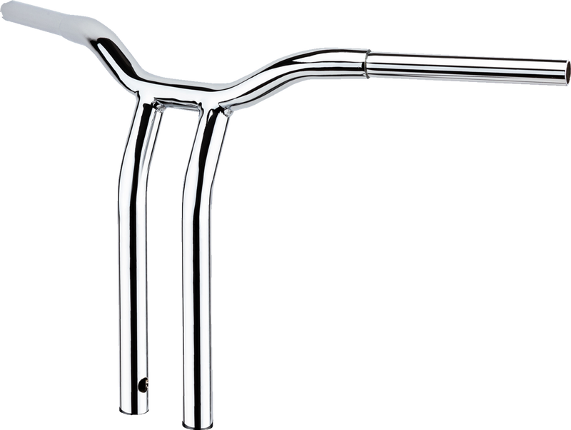 LA CHOPPERS 1-1/4" One-Piece Kage Fighter Pullback Touring Handlebar - 14" - Chrome